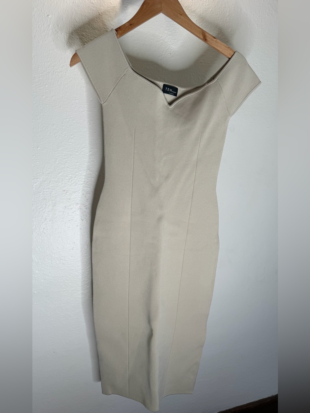 Ten by Babaton cream dress, size Med.